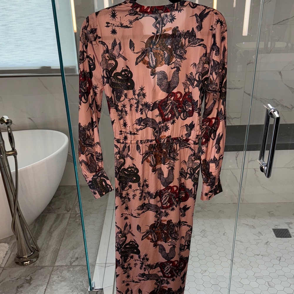 Scotch & Soda Dusty Rose Witchy Print Long Sleeve Dress - Picture 5 of 13